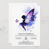 Cottagecore Princess Fairy Verjaardagsbedel Kaart (Voorkant / Achterkant)