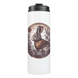 Cottagecore Rabbit Wild Hare Boho Rustic Thermosbeker
