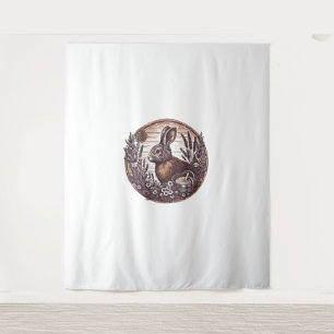 Cottagecore Rabbit Wild Hare Boho Rustic Wandkleed