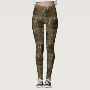 Cottagecore Renoir Bloemige Vintage Roos Kunst Leggings