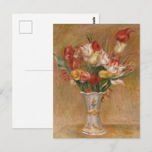 Cottagecore Renoir Bloemige Vintage Tulp Kunst Briefkaart