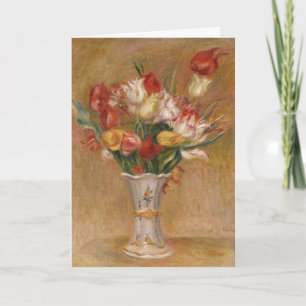 Cottagecore Renoir Bloemige Vintage Tulp Kunst Feestdagen Kaart