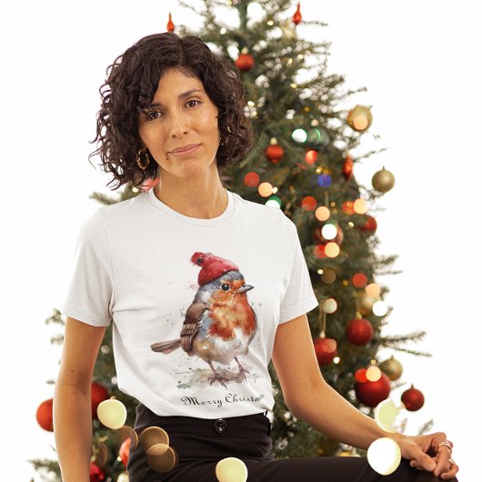 Cottagecore Robin Kerstmode T-shirt