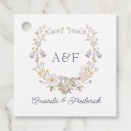 Cottagecore Romantische Botanische Bruiloft Bedankjes Labels
