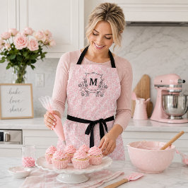 Cottagecore Roze Barbie Roos Patroon Monogram Schort