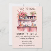 Cottagecore Roze Keuken Bruidsdouche Uitnodiging (Voorkant)