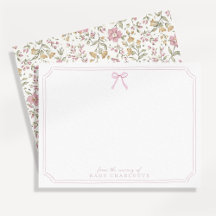 Cottagecore Roze lijstje Babyzimmer Notitiekaart