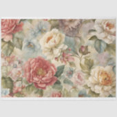 Cottagecore  Rozen Bloemen Decoupage Tissuepapier (Voorkant)