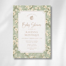 Cottagecore Saliebloesem Eucalyptus Baby Shower
