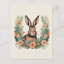 Cottagecore Schattige konijn Briefkaart