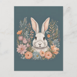 Cottagecore Schattige konijn Briefkaart