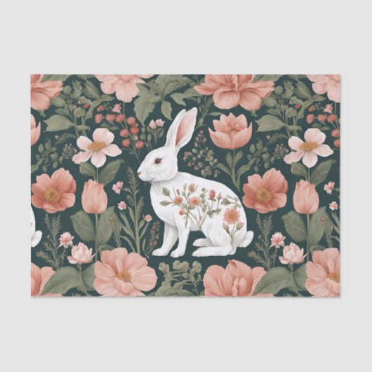 Cottagecore Schattige Konijn Decoupage Tissuepapier (Voorkant)