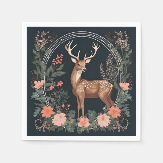 Cottagecore Schattigee herten Servet (Voorkant)