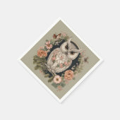 Cottagecore Schattigee uil Servet (Hoek)