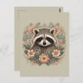 Cottagecore Schattigee wasbeer Briefkaart (Voorkant / Achterkant)