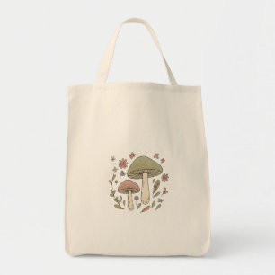 Cottagecore Schimmel Bloem Esthetische Herbruikb Tote Bag