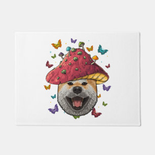 Cottagecore Shiba Inu Esthetische Paddestoel Schat Deurmat