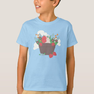 CottageCore slak aardbeien grillige tuin T-shirt