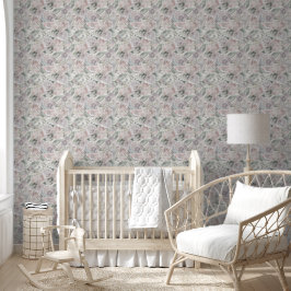 Cottagecore Soft Pastel Baby kwekerij Behang