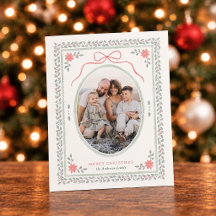 Cottagecore Strik Boog Waterverf Budget Foto Kerst