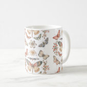 Cottagecore Style Butterflies Moths Koffiemok (Voorkant rechts)