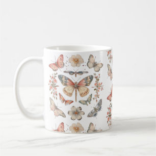 Cottagecore Style Butterflies Moths Koffiemok
