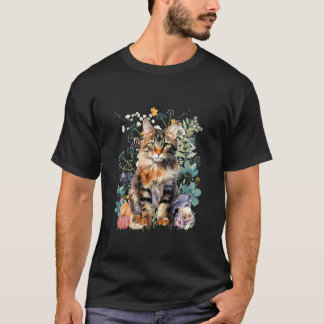 Cottagecore Tabby Kat Halloween Summerween Waterco T-shirt