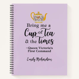 Cottagecore Tea Queen Victoria Engelse Royalty Notitieboek