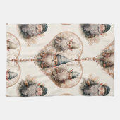 Cottagecore Tuinkabouter Vintage Waterverf Theedoek (Horizontaal)