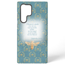 Cottagecore Turquoise Gouden Bij Krans Bijbel