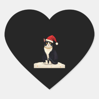 Cottagecore Tuxedo Kat Grappig Kerstmis Aesthetic  Hart Sticker