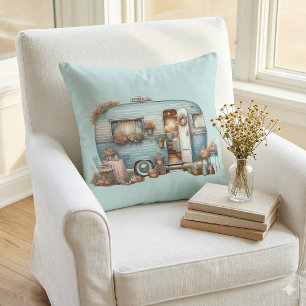 Cottagecore Vintage Bloem Camper Boho Accenten Kussen