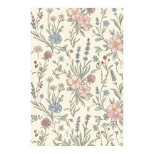 Cottagecore Vintage Wildebloem Patroon Notitieboek