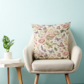 Cottagecore Vlinders Bloemen Kussen (Stoel)