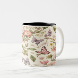 Cottagecore Vlinders Bloemen Mok