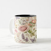Cottagecore Vlinders Bloemen Mok (Voorkant links)