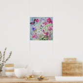 Cottagecore Vlindertuin  Poster (Keuken)