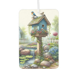 Cottagecore Vogelhuisje Tuin Aquarel Luchtverfrisser