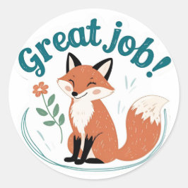 Cottagecore Vos "Goed Werk" Sticker Set