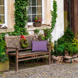 Cottagecore waterverf bloemenlavendelpatroon accent kussen