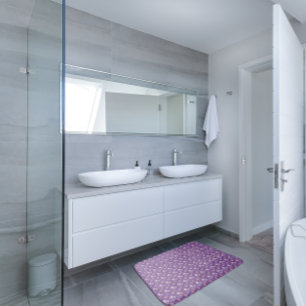 Cottagecore waterverf bloemenlavendelpatroon badmat