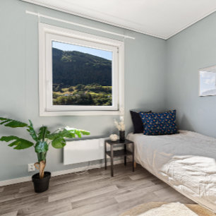 Cottagecore waterverf bloempatroon blauw accent kussen