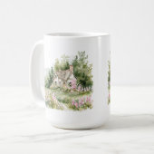 Cottagecore Waterverf Cottage Mok (Voorkant links)