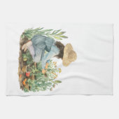 Cottagecore Waterverf Tuin Meisje Handdoek (Horizontaal)