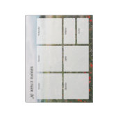 Cottagecore weide wekelijkse planner notitieblok (Linkerzijde)
