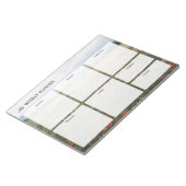 Cottagecore weide wekelijkse planner notitieblok (Schuin)