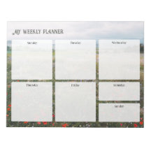 Cottagecore weide wekelijkse planner