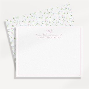 Cottagecore wildflower kwekerij notitiekaart kaart