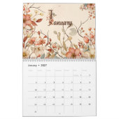 Cottagecore Wildflower Waterverf Art Kalender (Jan 2027)
