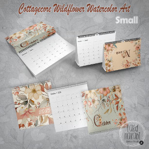 Cottagecore Wildflower Waterverf Art Kalender